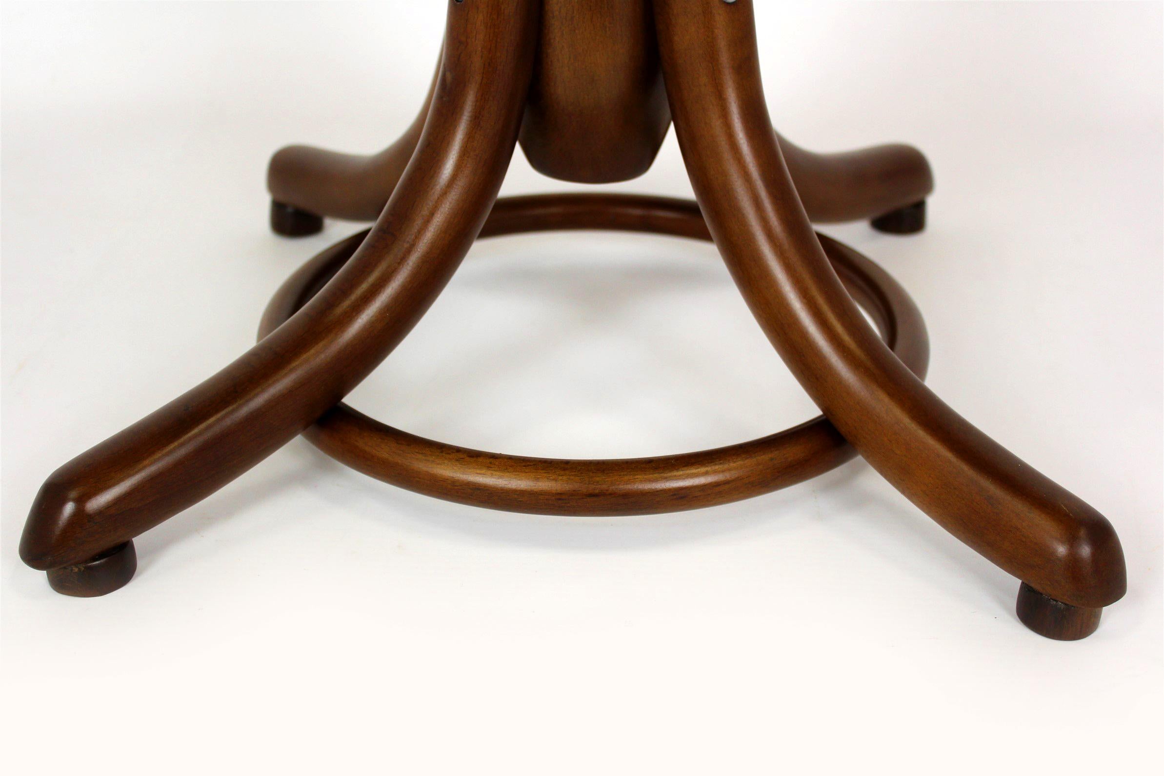 Restored Thonet Style Bentwood Piano Stool, 1940s For Sale 5
