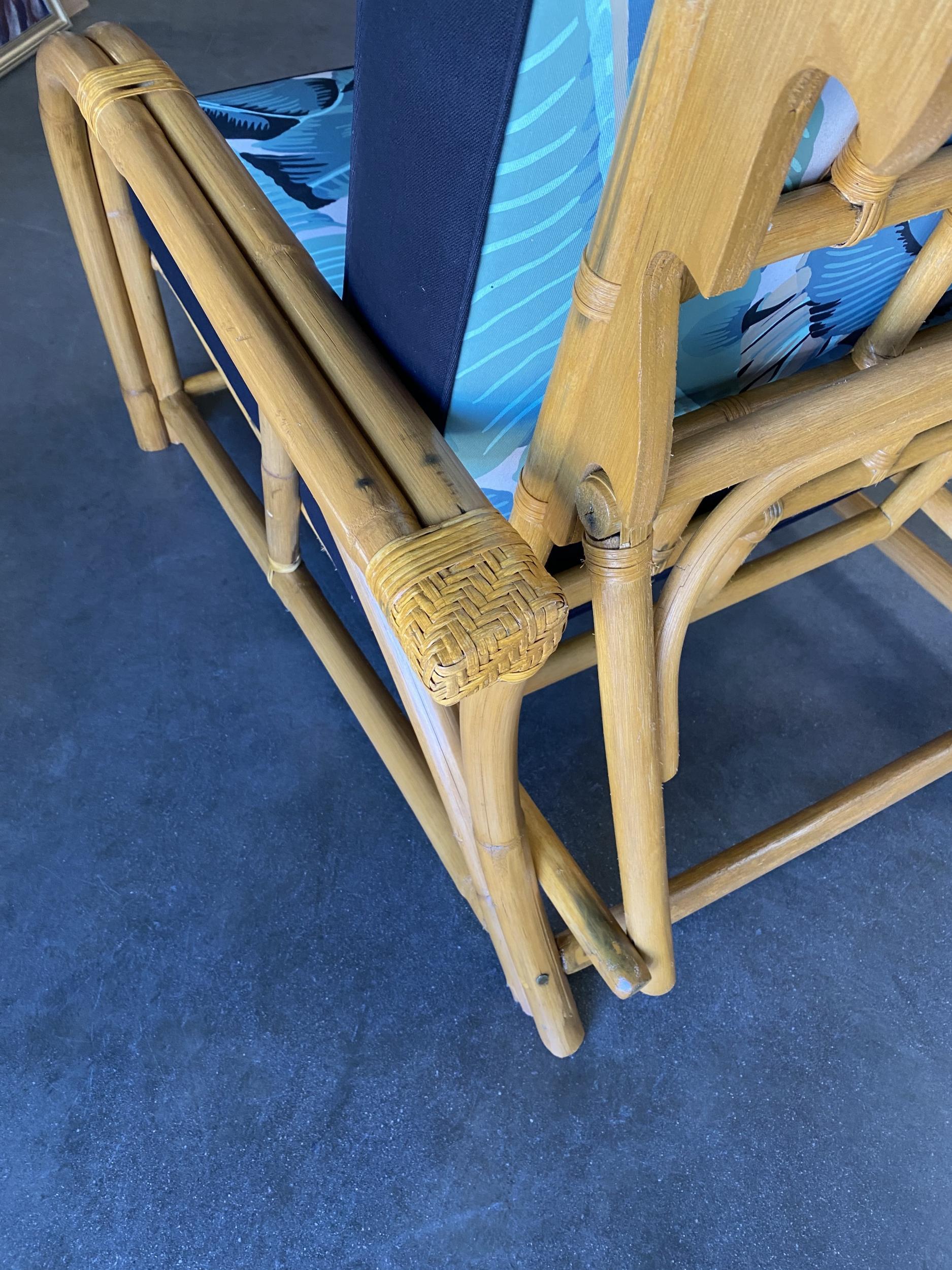 Sedia da salotto regolabile in rattan a due fili 
