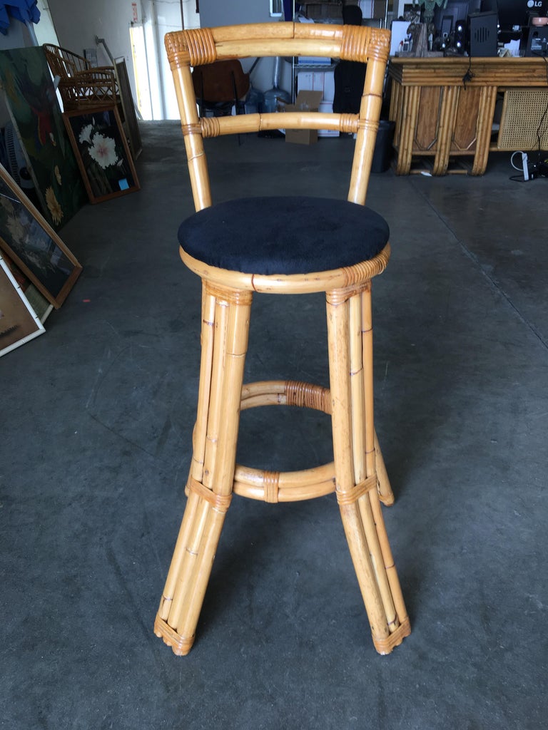 Restored Three Strand Rattan Bar Stool with Pole Rattan ... (768 x 1024 Pixel)