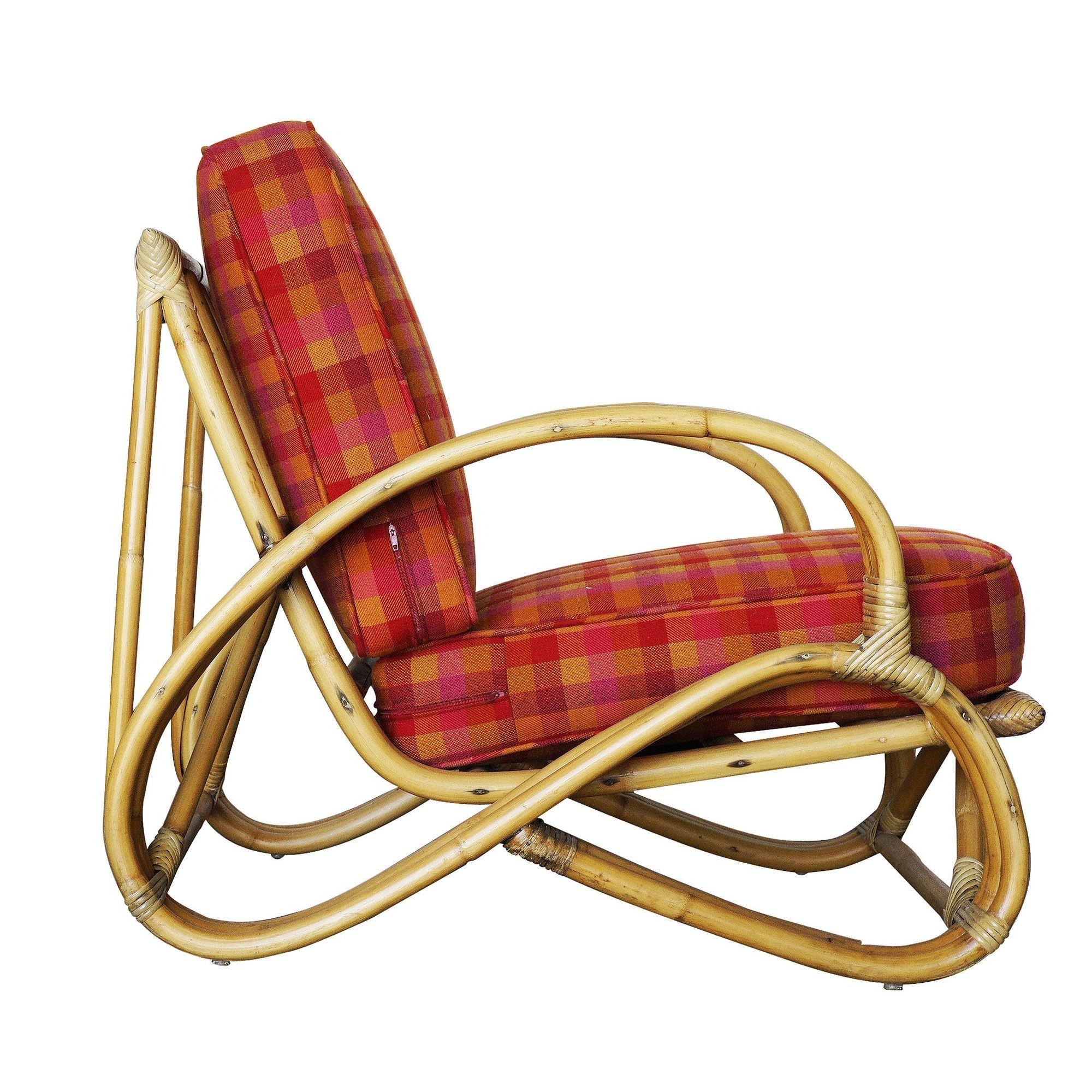 Restauriertes dreisträngiges „S-Arm“-Rattan-Wohnzimmer-Set im Angebot 4