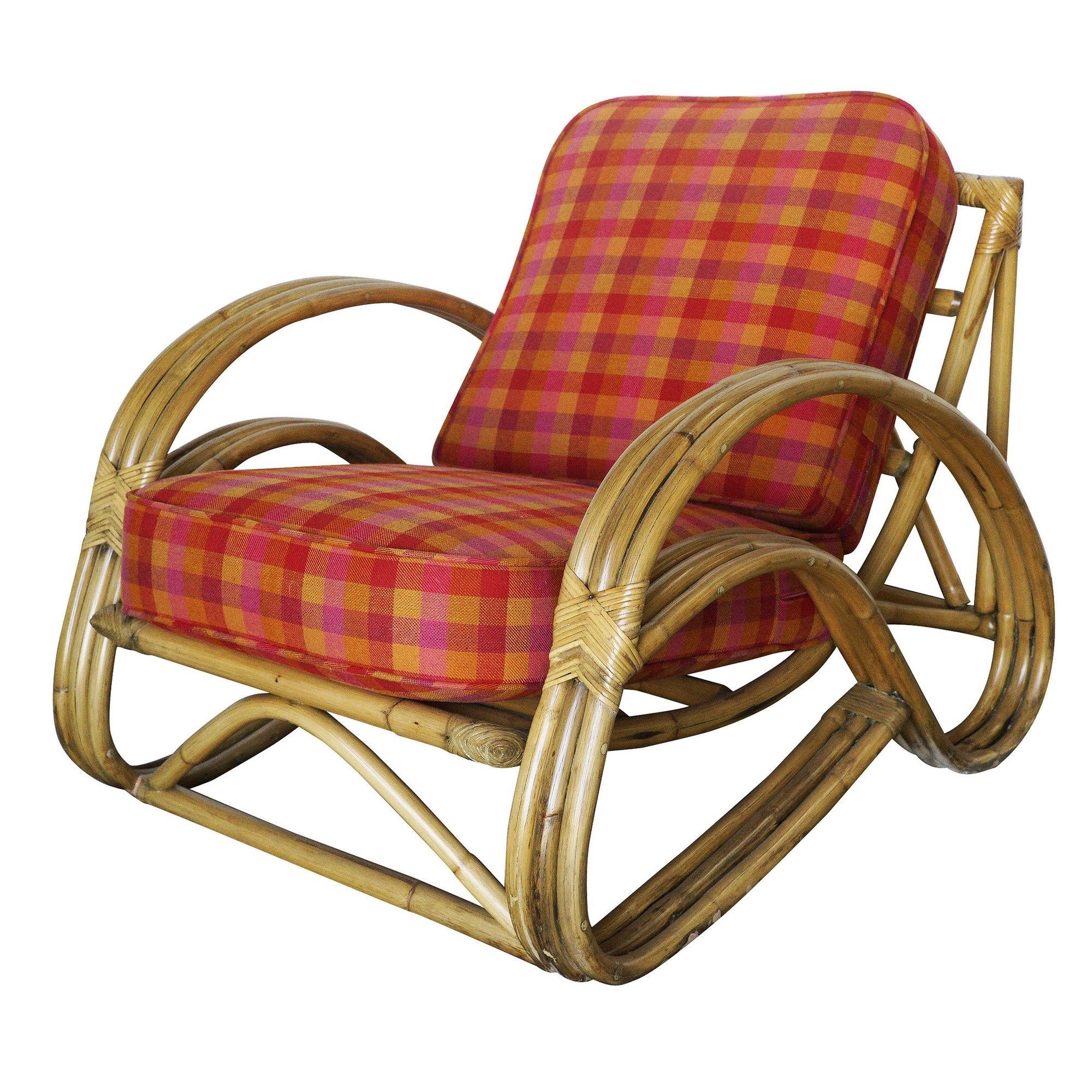 Restauriertes dreisträngiges „S-Arm“-Rattan-Wohnzimmer-Set im Angebot 1