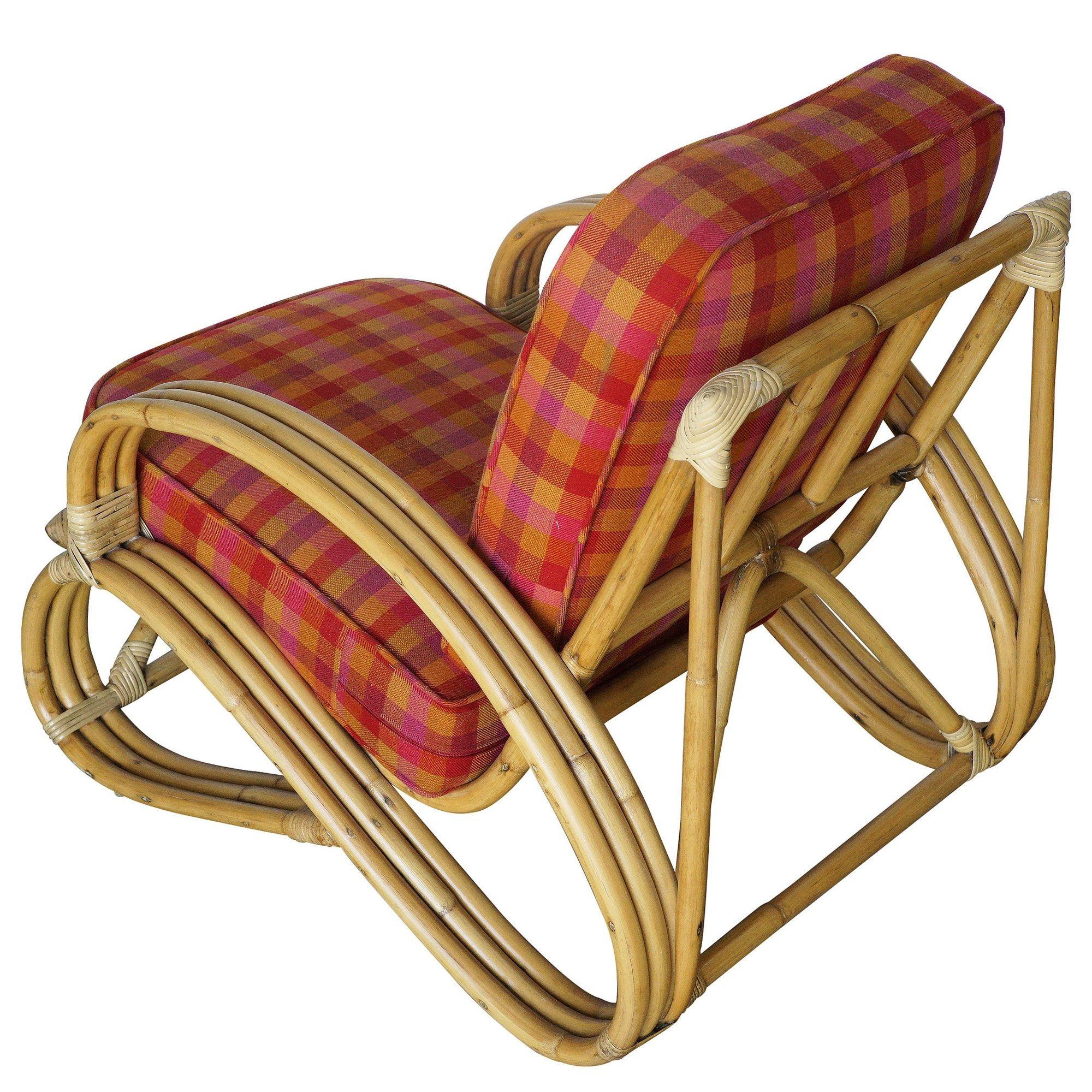 Restauriertes dreisträngiges „S-Arm“-Rattan-Wohnzimmer-Set im Angebot 2