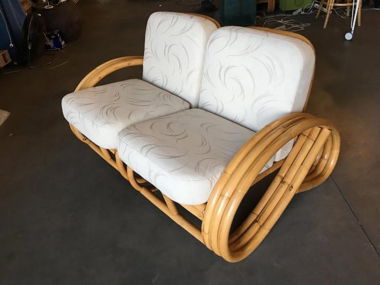 Red Three Stranded 3 4 Round Pretzel Sectional Loveseat Sofa