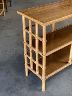 Imaculately Restored Three-Tier Ladder Sides BookShelf Console Table w/ Mahogany