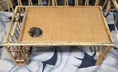 Restored Tiger Tortoise Bamboo Serving Dining Tray