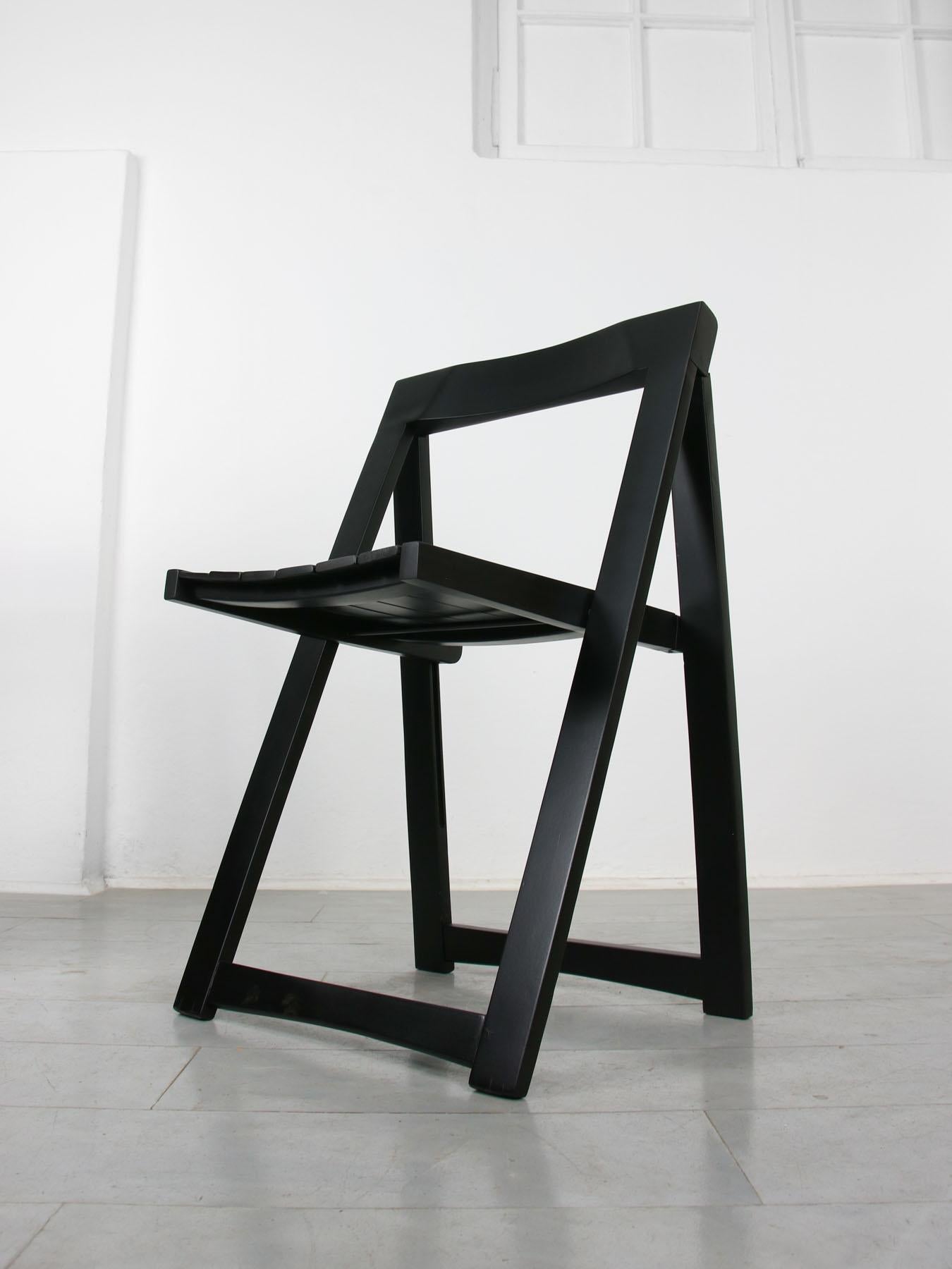 Restored Trieste Folding Chairs by Aldo Jacober for Bazzani, Set of 2 For Sale 4