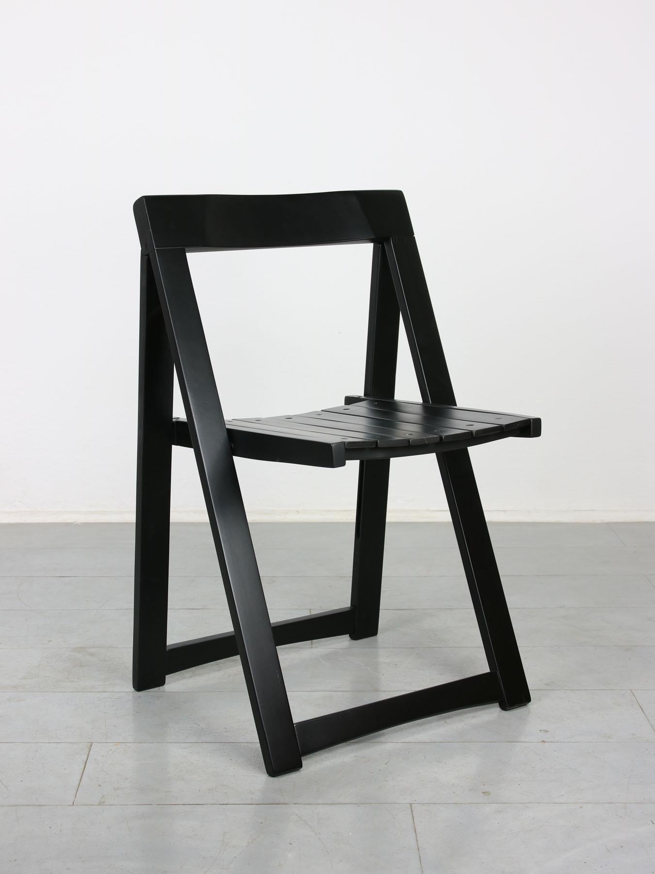 Italian Restored Trieste Folding Chairs by Aldo Jacober for Bazzani, Set of 2 For Sale