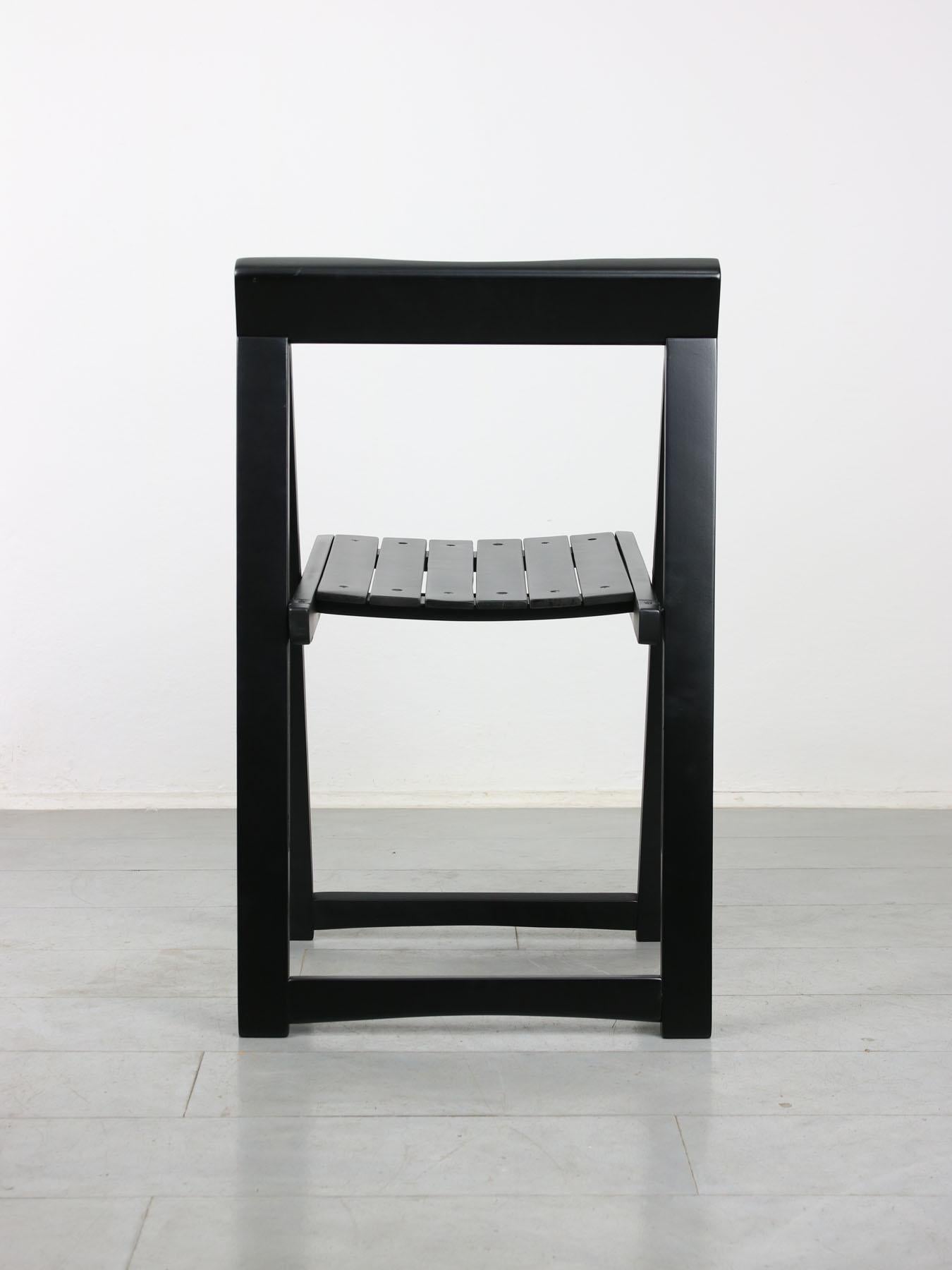 Mid-20th Century Restored Trieste Folding Chairs by Aldo Jacober for Bazzani, Set of 2 For Sale