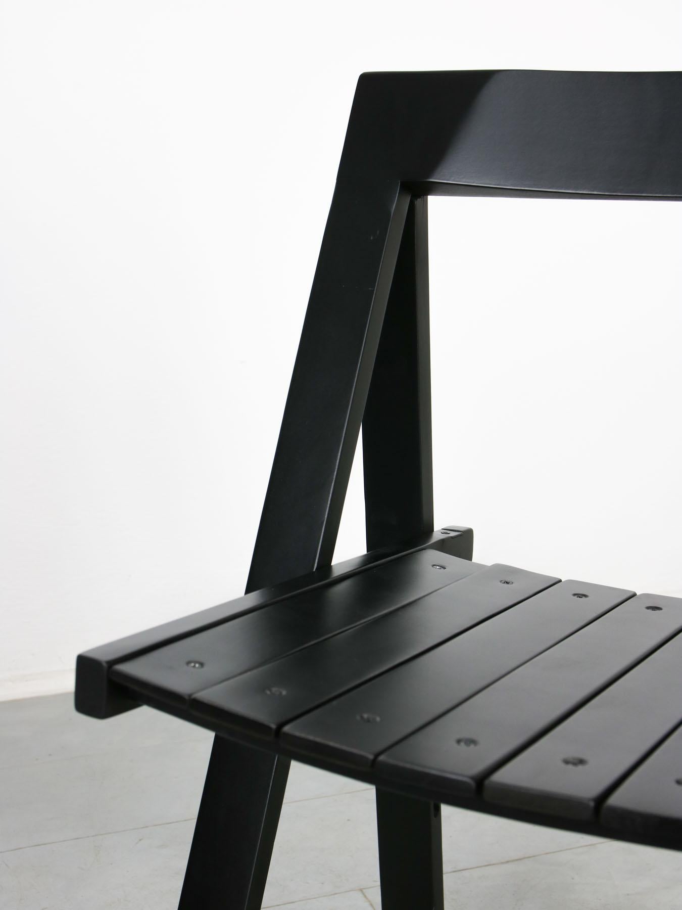 Restored Trieste Folding Chairs by Aldo Jacober for Bazzani, Set of 2 For Sale 1