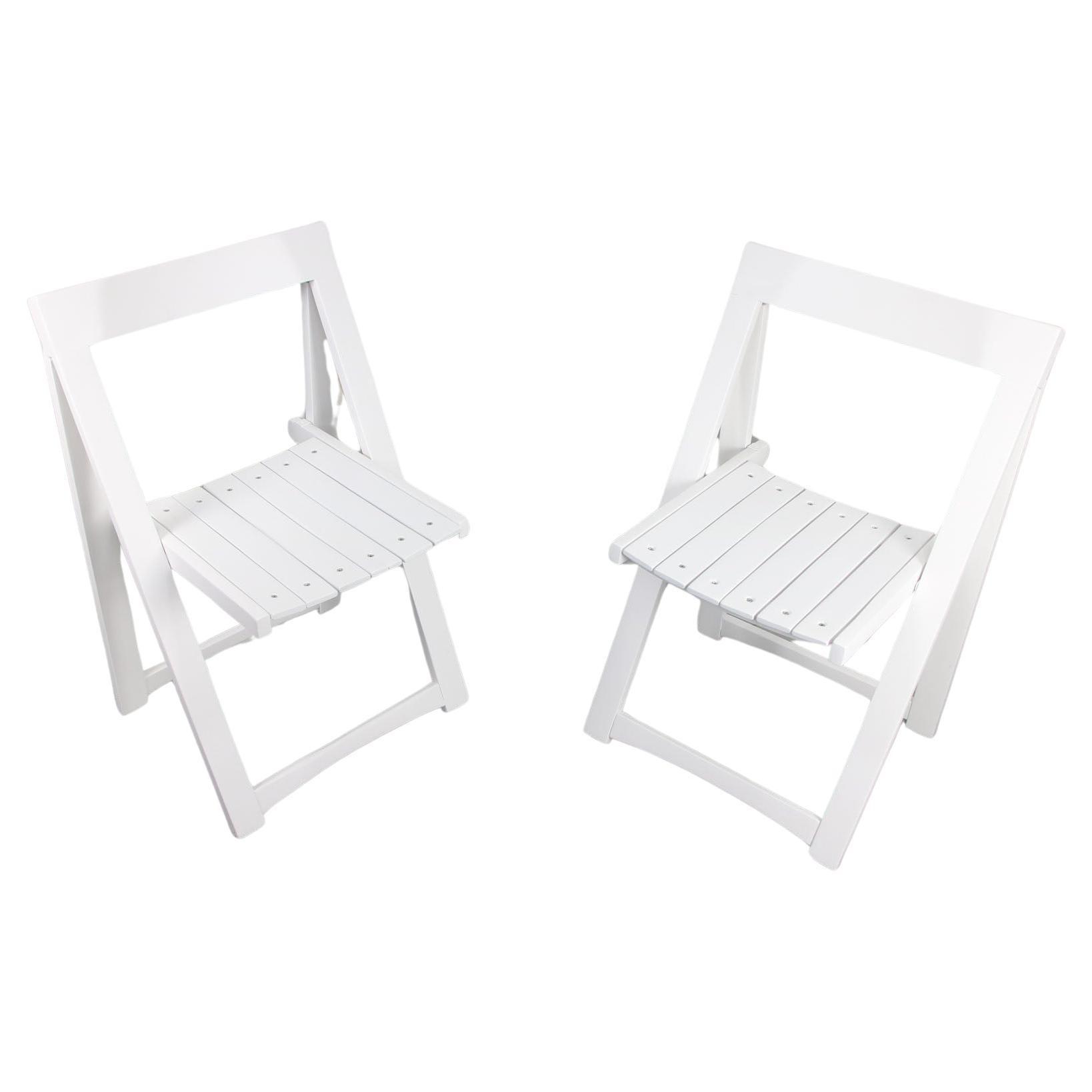 Restored Trieste Folding Chairs by Aldo Jacober for Bazzani, Set of 2