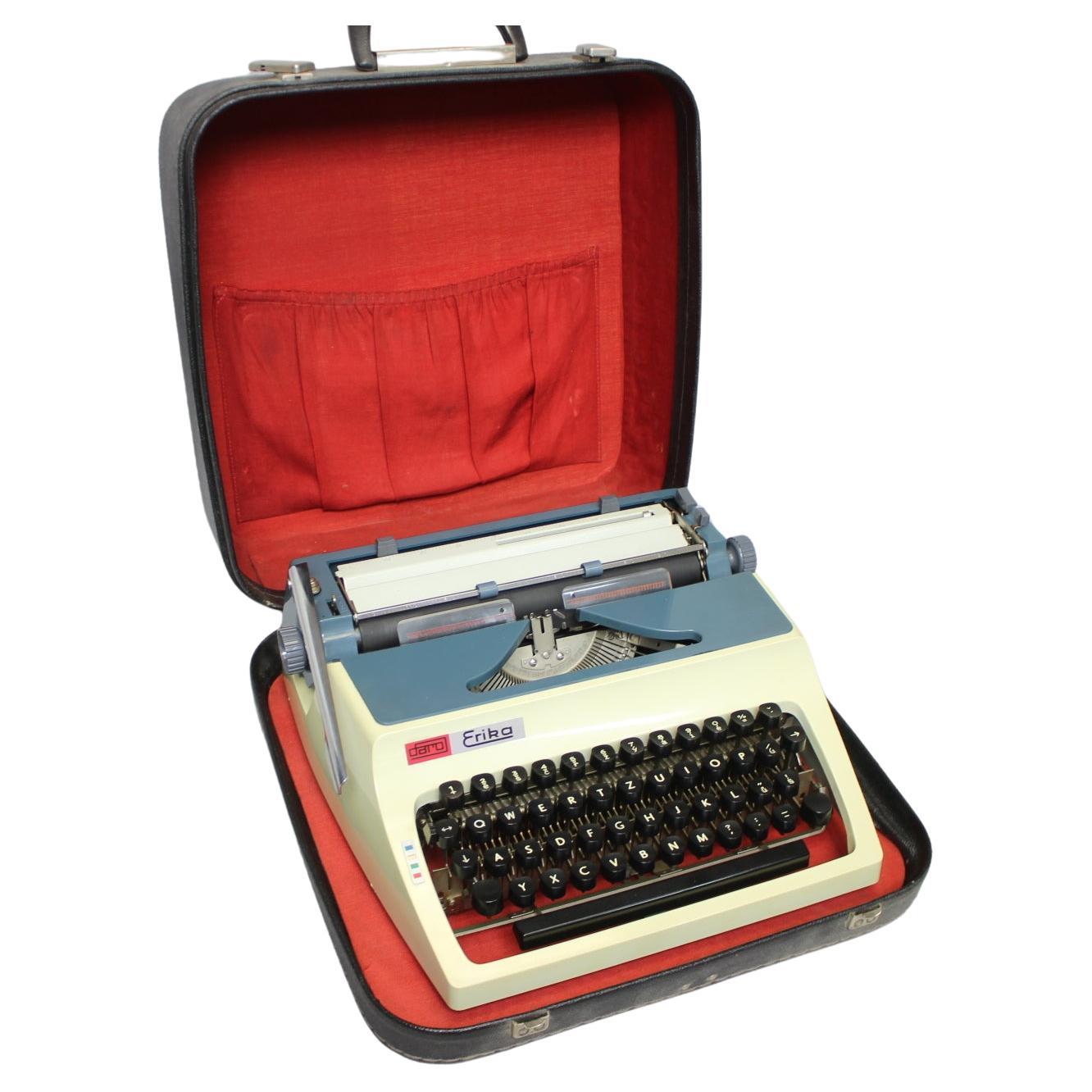 Restored Typewriter/ Daro Erika, Model 32, Germany, 1965 For Sale