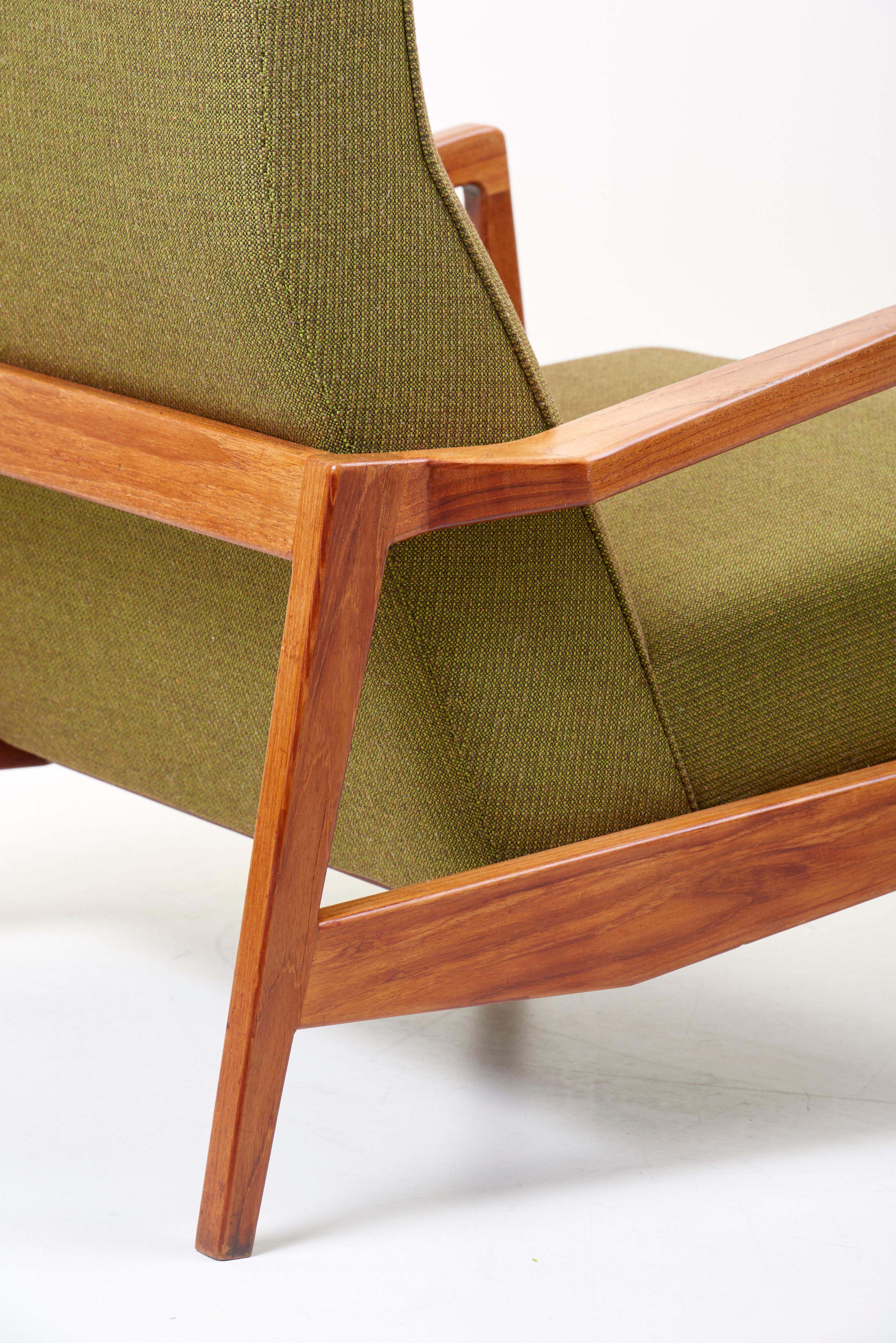 Fabric Restored U453 Lounge Chair by Jens Risom