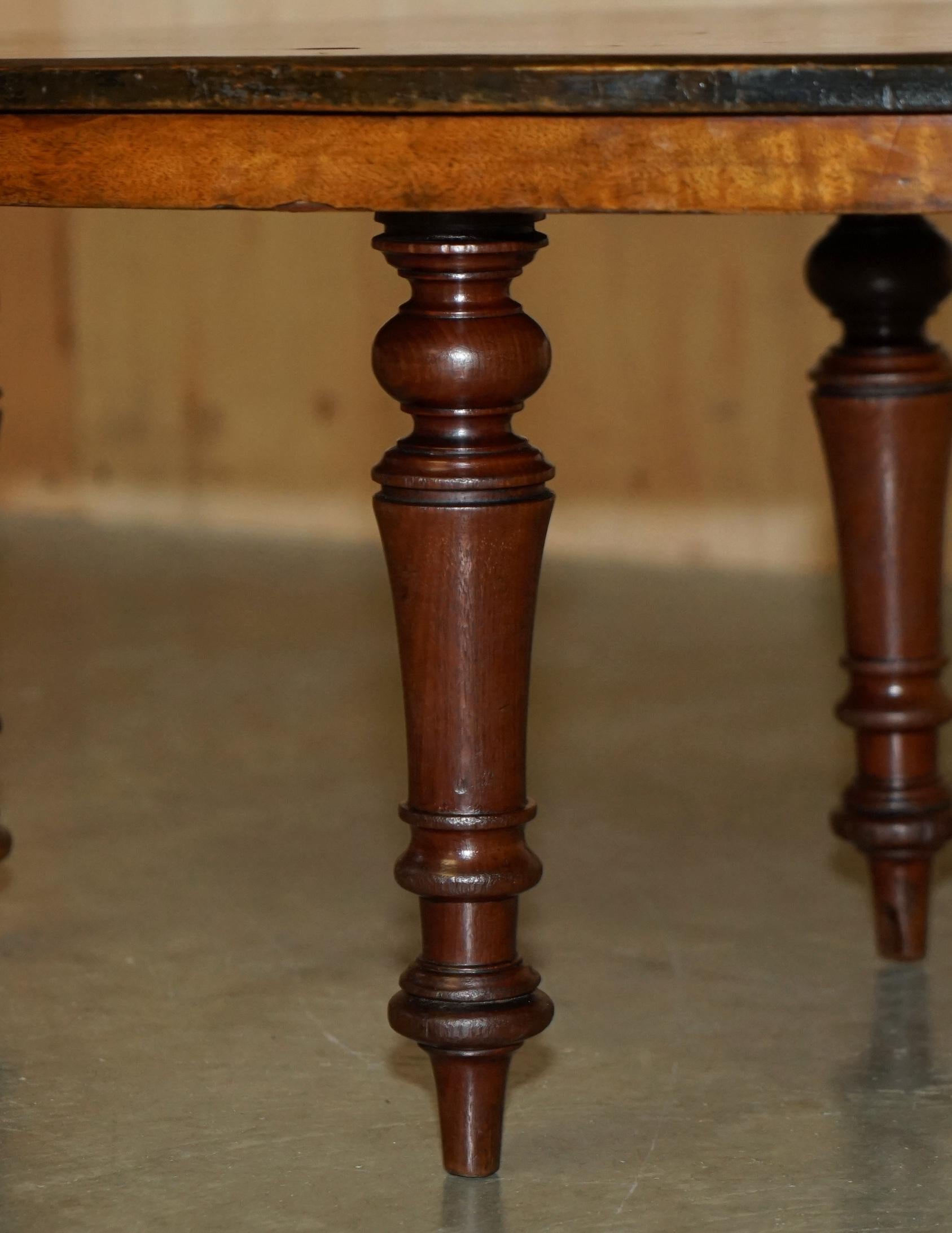 RESTORED ViCTORIAN 1880 WALNUT & HARDWOOD MARQUETRY INLAID CHESS GAMES TABLE 3