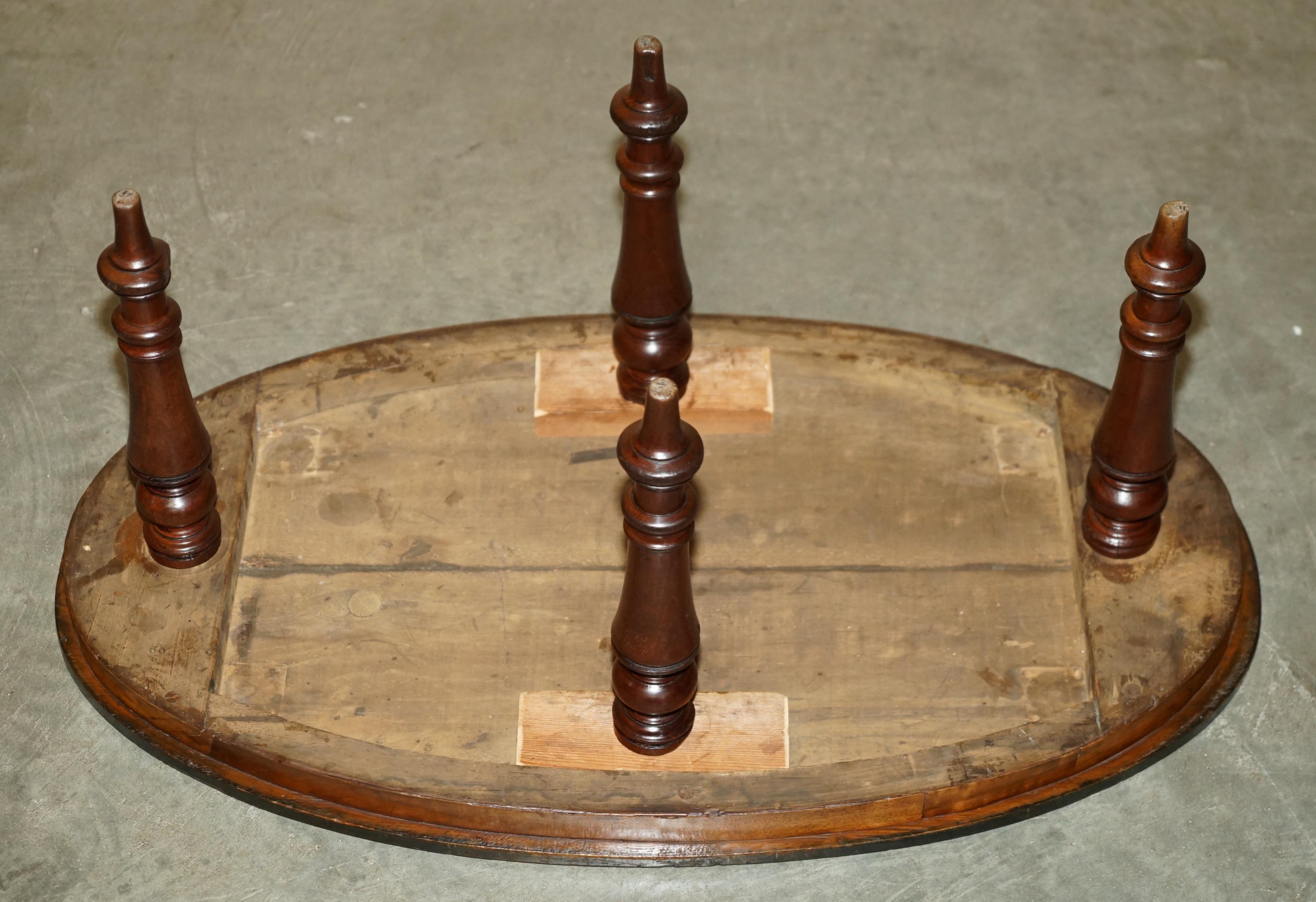 RESTORED ViCTORIAN 1880 WALNUT & HARDWOOD MARQUETRY INLAID CHESS GAMES TABLE 6