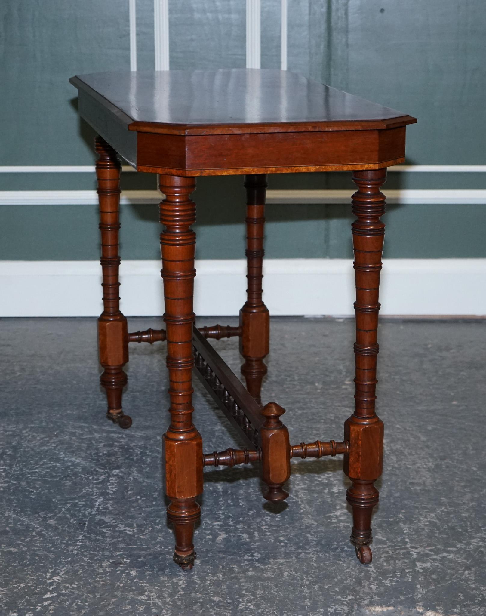 Restored Victorian Carved Walnut Whatnot Console Table  For Sale 2