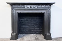 Restored Victorian cast iron fireplace surround