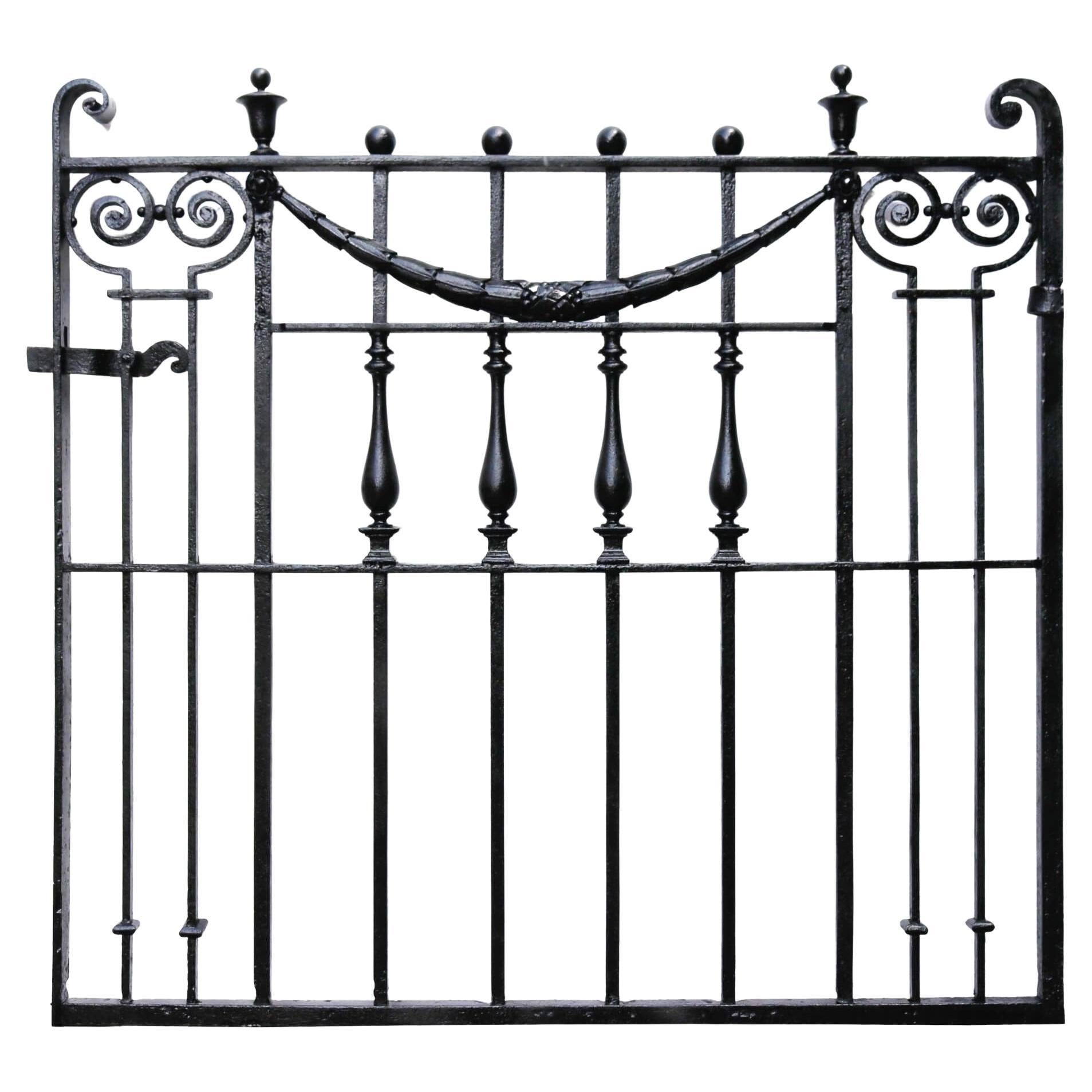 Restored Victorian Wrought Iron Side Gate For Sale