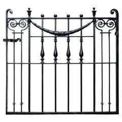 Antique Restored Victorian Wrought Iron Side Gate