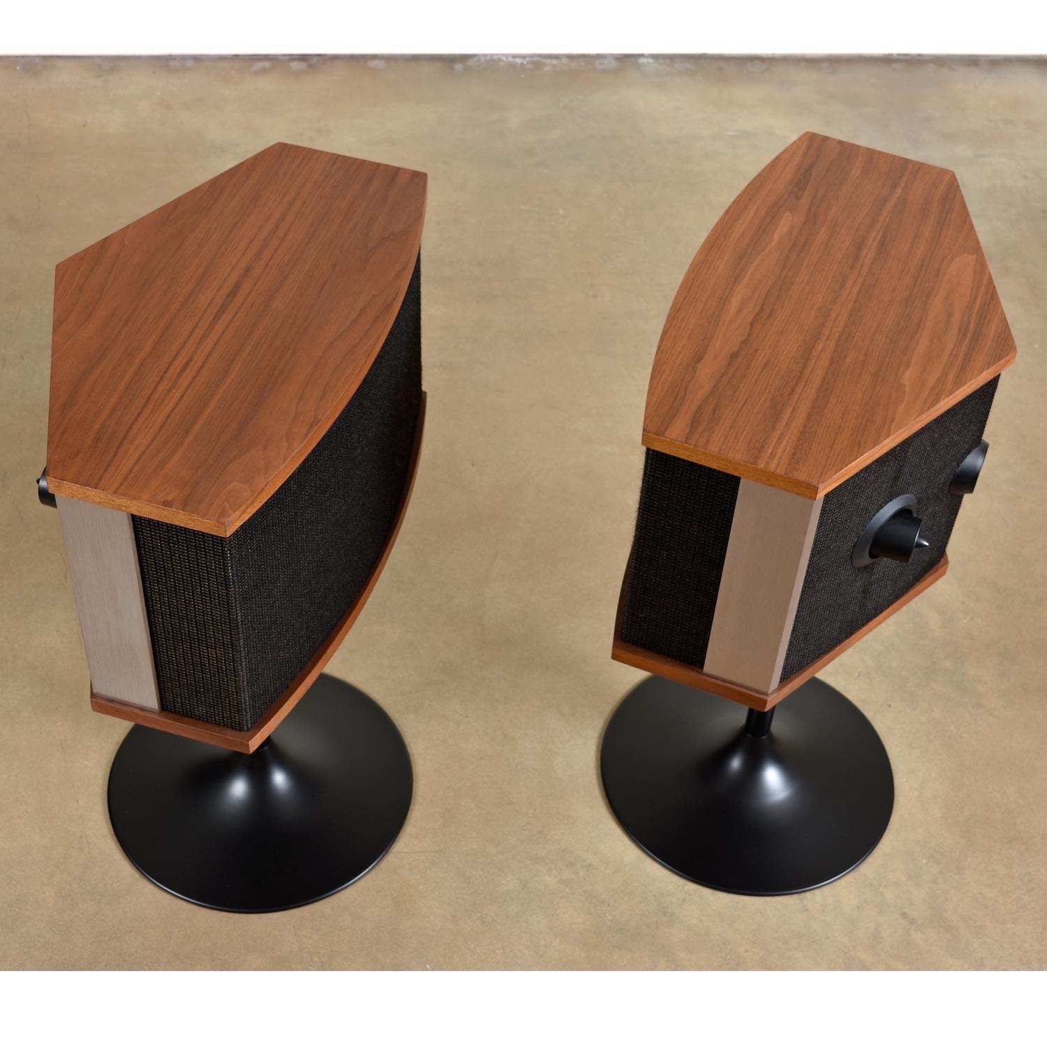 Restored Vintage 1983 Bose 901 Series V Speakers with Tulip Stands