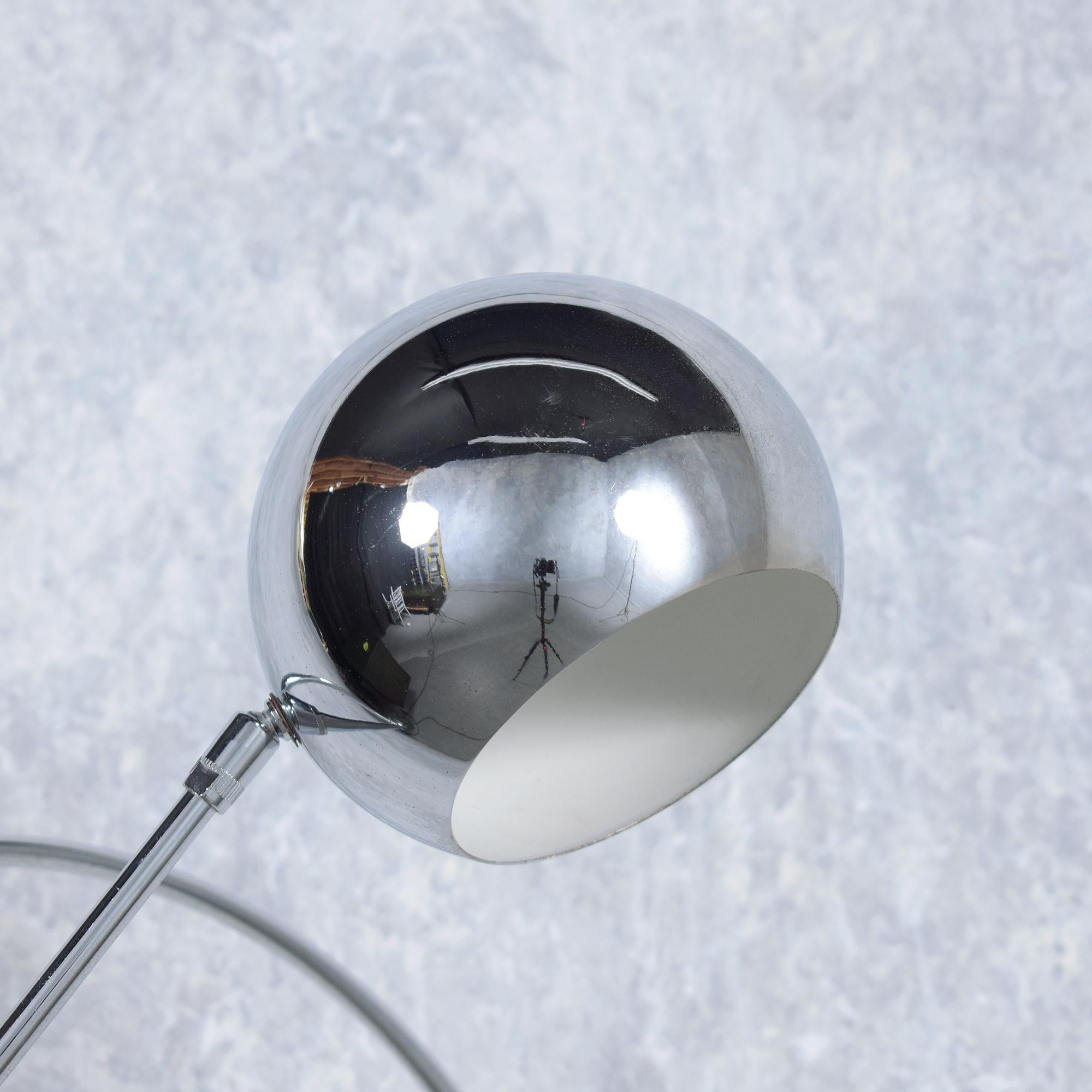American Vintage Chrome Wall Mount Lamp: Mid-Century Design Reimagined For Sale