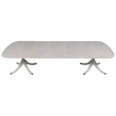 Restored Vintage George III Style Mahogany Extendable Dining Table Restored Vintage George III Style Mahogany Extendable Dining Table