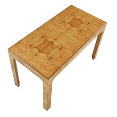 Restored Vintage Henredon Scene Two Burled Olive Desk