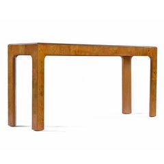 Mesa Consola Sofá Parsons Vintage Henredon Scene Two Burled Olive Restaurada