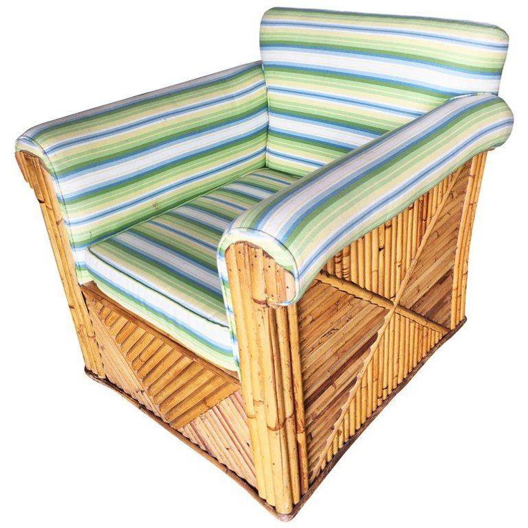 Restored Vintage Large Rattan 