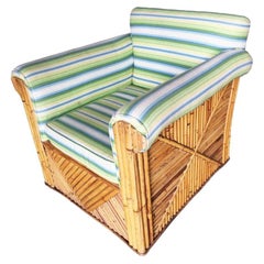 Restored Retro Large Rattan "Big Pappa Club" Lounge Chair Sale!!!