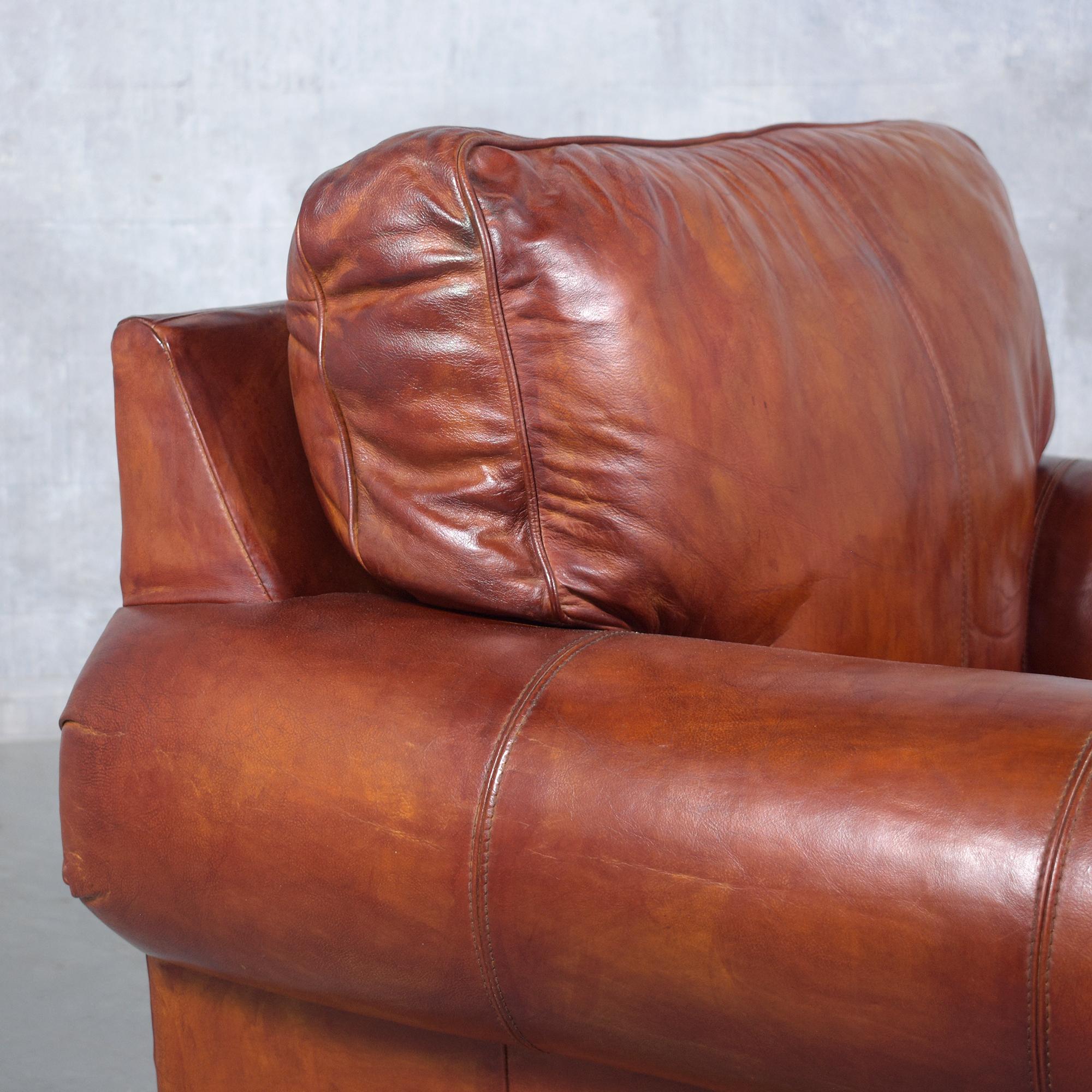 Vintage-Sessel aus cognacfarbenem Leder: Timeless Elegance for Modern Homes (Zeitlose Eleganz für moderne Häuser) im Angebot 7