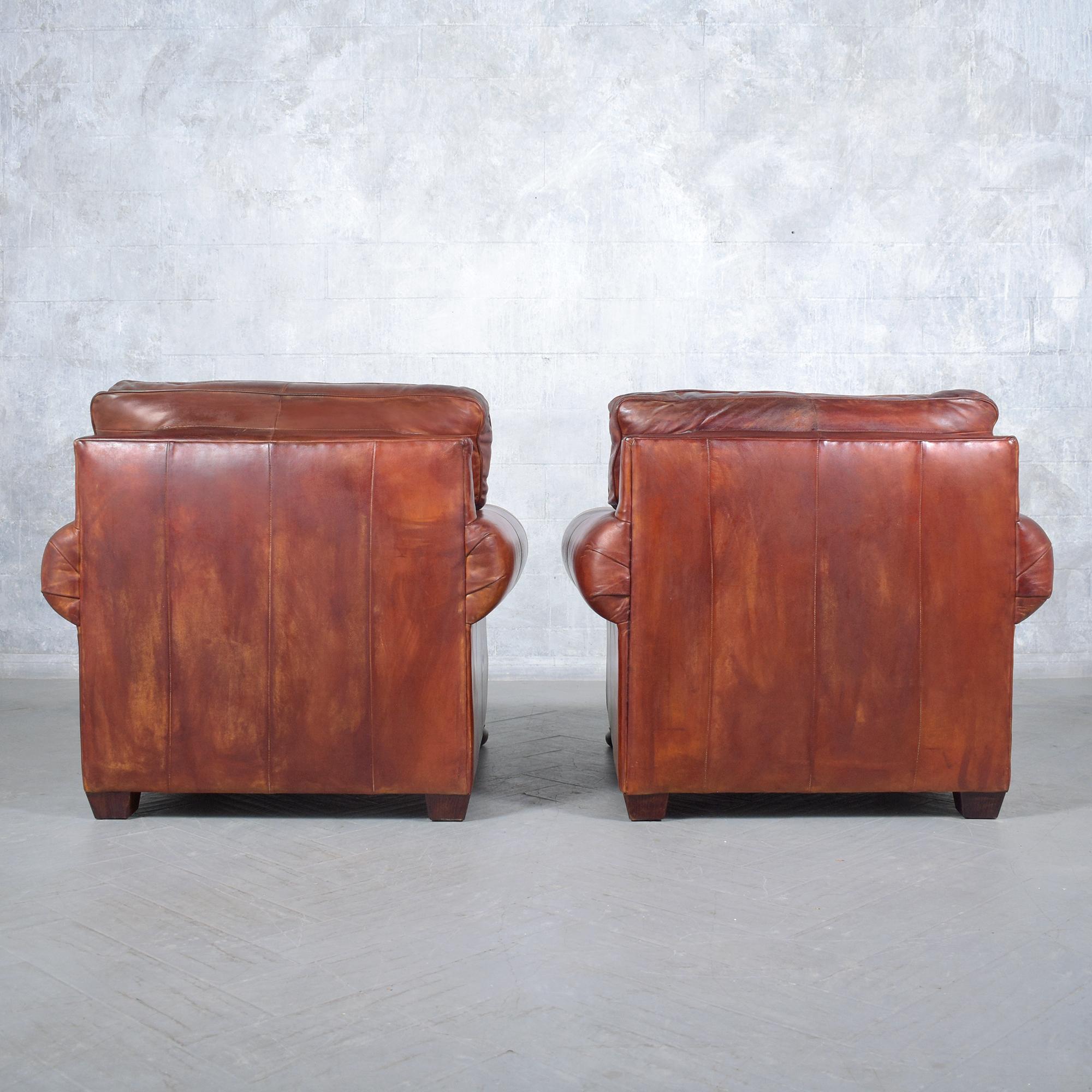 Vintage-Sessel aus cognacfarbenem Leder: Timeless Elegance for Modern Homes (Zeitlose Eleganz für moderne Häuser) im Angebot 8