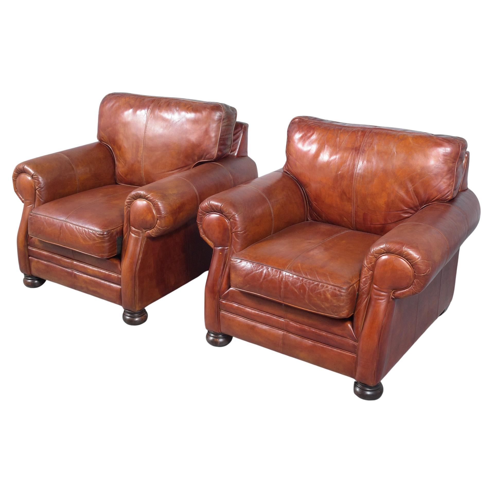 Vintage Cognac Leather Armchairs: Timeless Elegance for Modern Homes For Sale