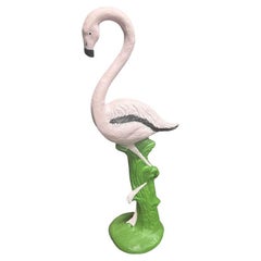 Restored Used Life Size Pink Flamingo Statue Full Size