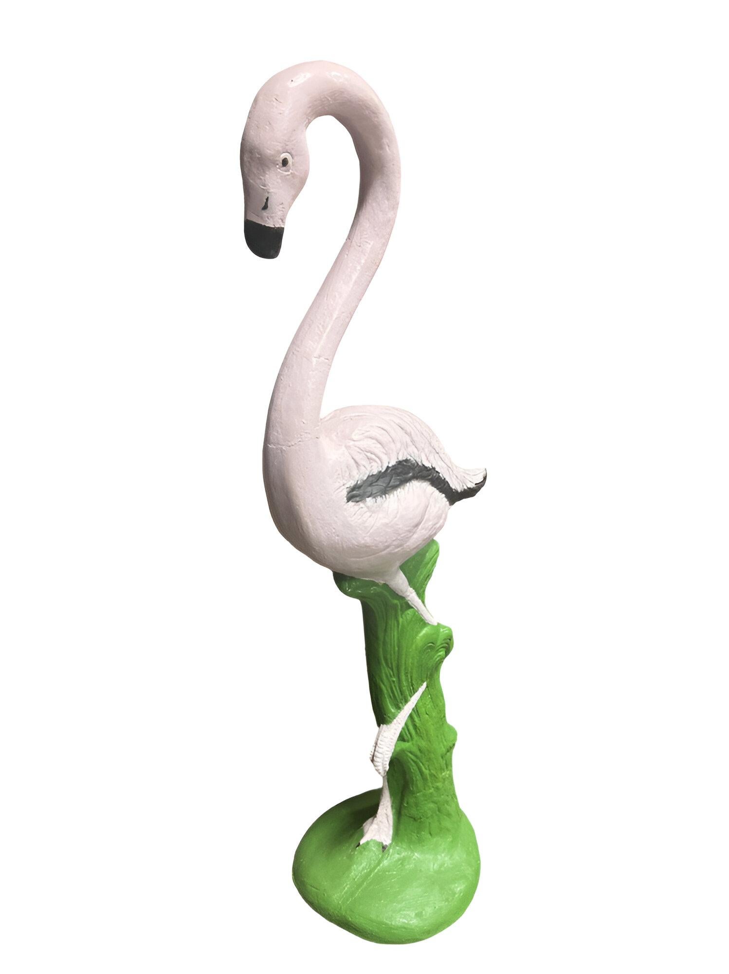 Americano Statue di fenicotteri rosa restaurate a grandezza naturale - Coppia di dimensioni reali in vendita