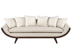 Canapé Gondola vintage restauré de style mi-siècle moderne, Adrian Pearsall