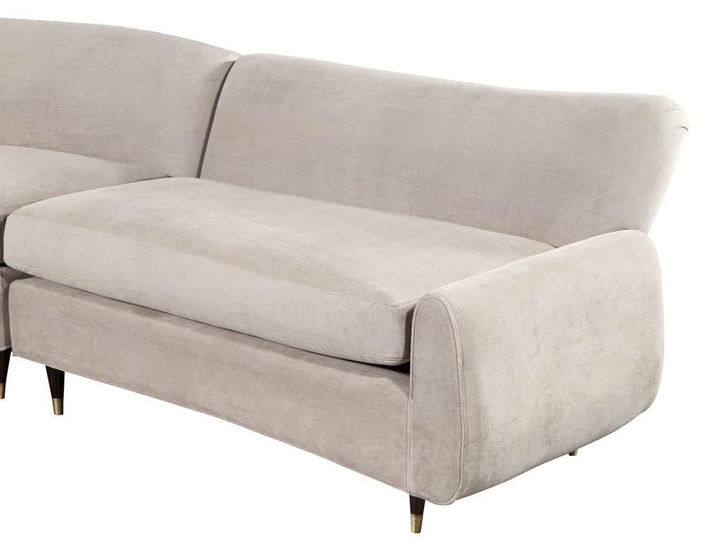 Restored Vintage Mid-Century Modern Sectional Sofa Set 1