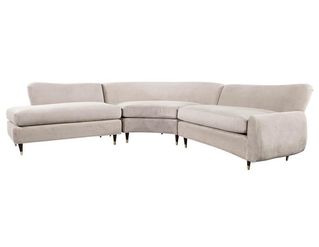 Restored Vintage Mid-Century Modern Sectional Sofa Set 3