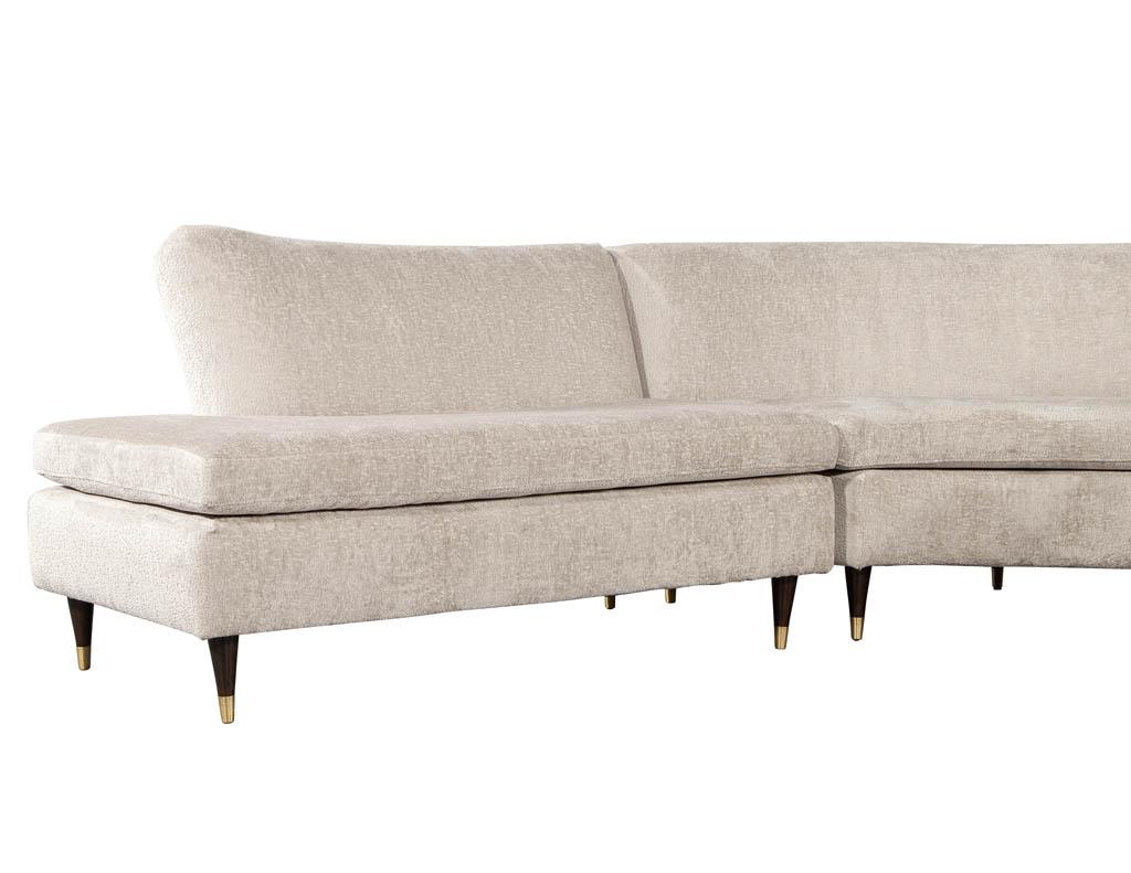 Restored Vintage Mid-Century Modern Sectional Sofa Set For Sale 6