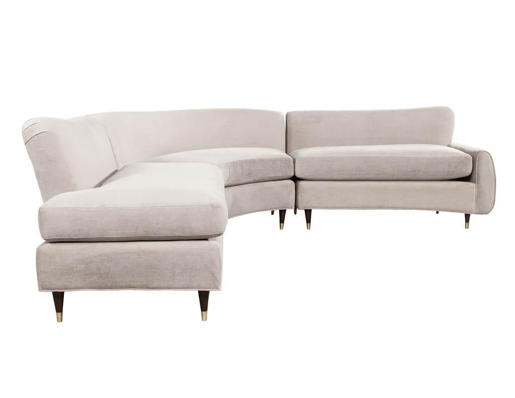 Restored Vintage Mid-Century Modern Sectional Sofa Set 6
