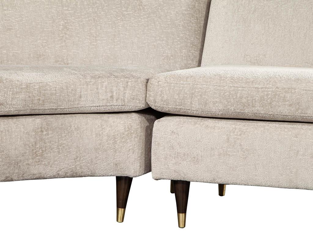 Restored Vintage Mid-Century Modern Sectional Sofa Set For Sale 9