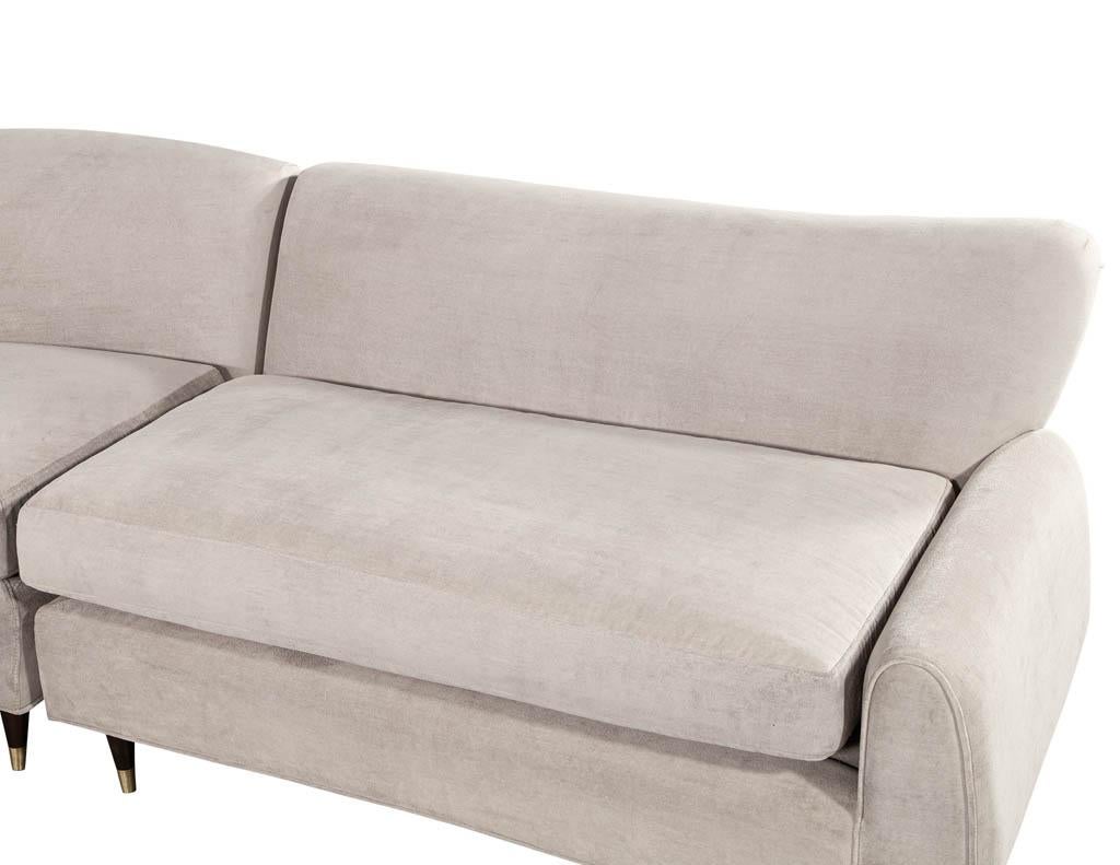 American Restored Vintage Mid-Century Modern Sectional Sofa Set
