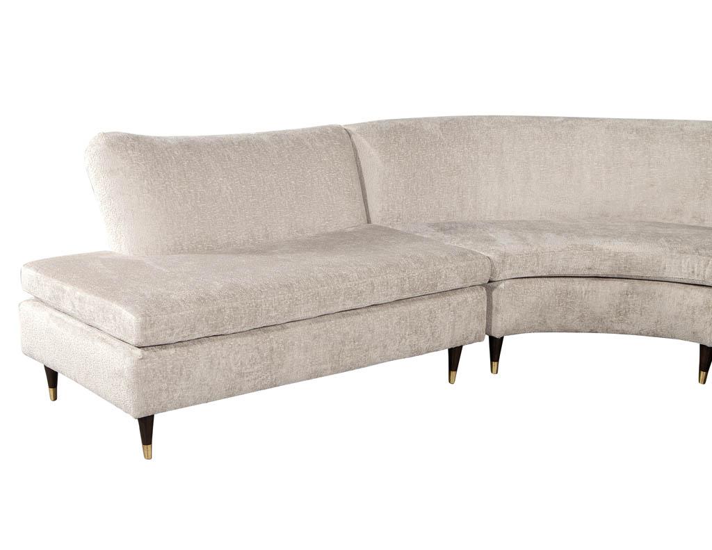 Restored Vintage Mid-Century Modern Sectional Sofa Set For Sale 1
