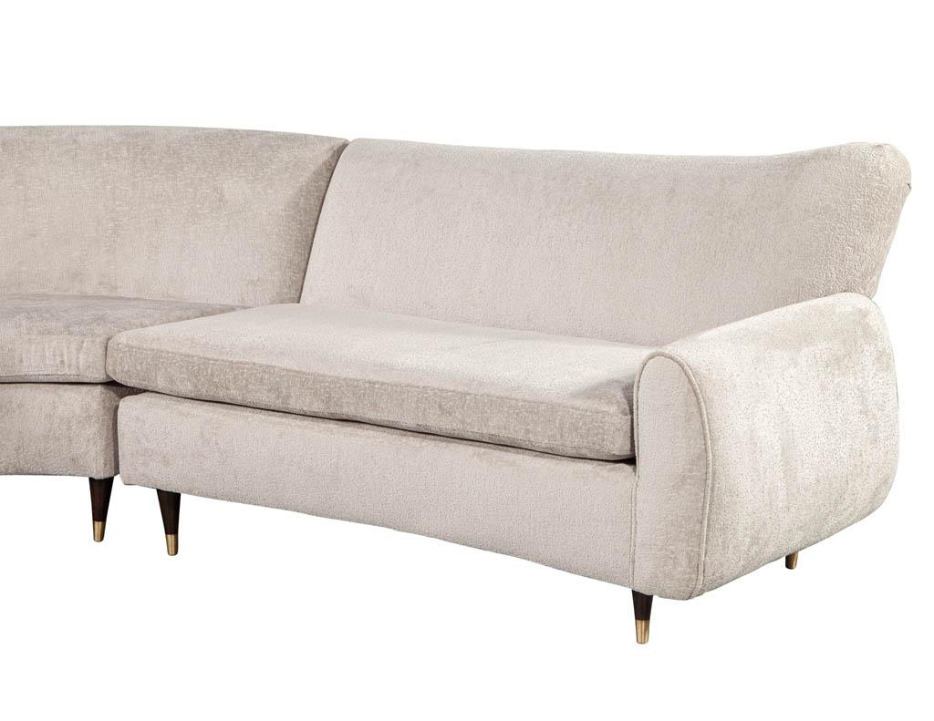 Restored Vintage Mid-Century Modern Sectional Sofa Set For Sale 2