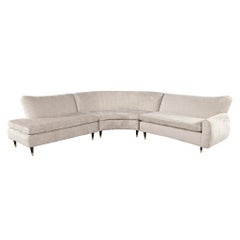 Restored Vintage Mid-Century Modern Sectional Sofa Set