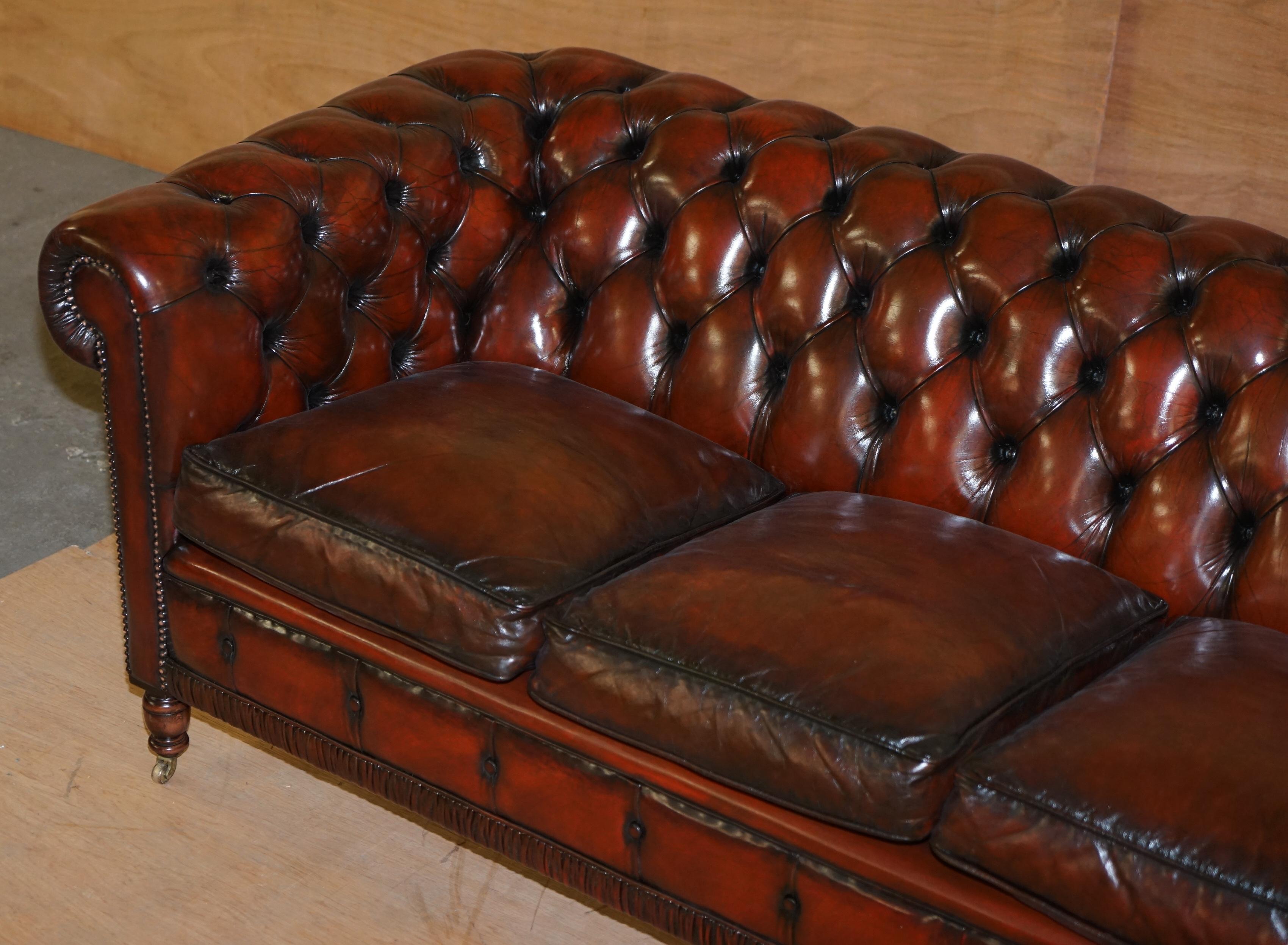 oxblood chesterfield sofa second hand