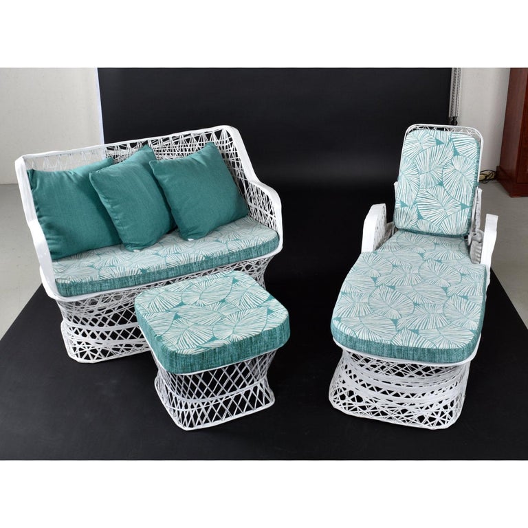 Restored Vintage Russell Woodard Spun Fiberglass Patio Set Chaise