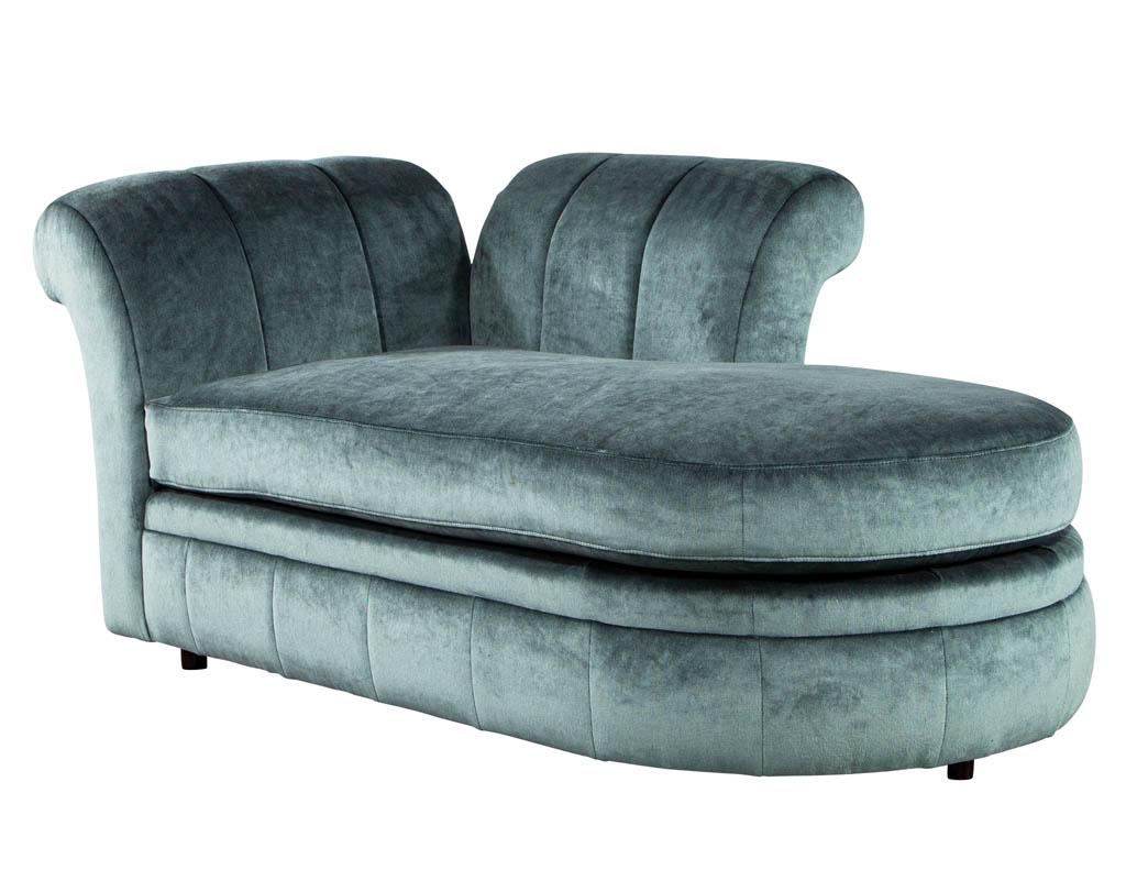 Restored Vintage Upholstered Chaise Lounge Daybed 2