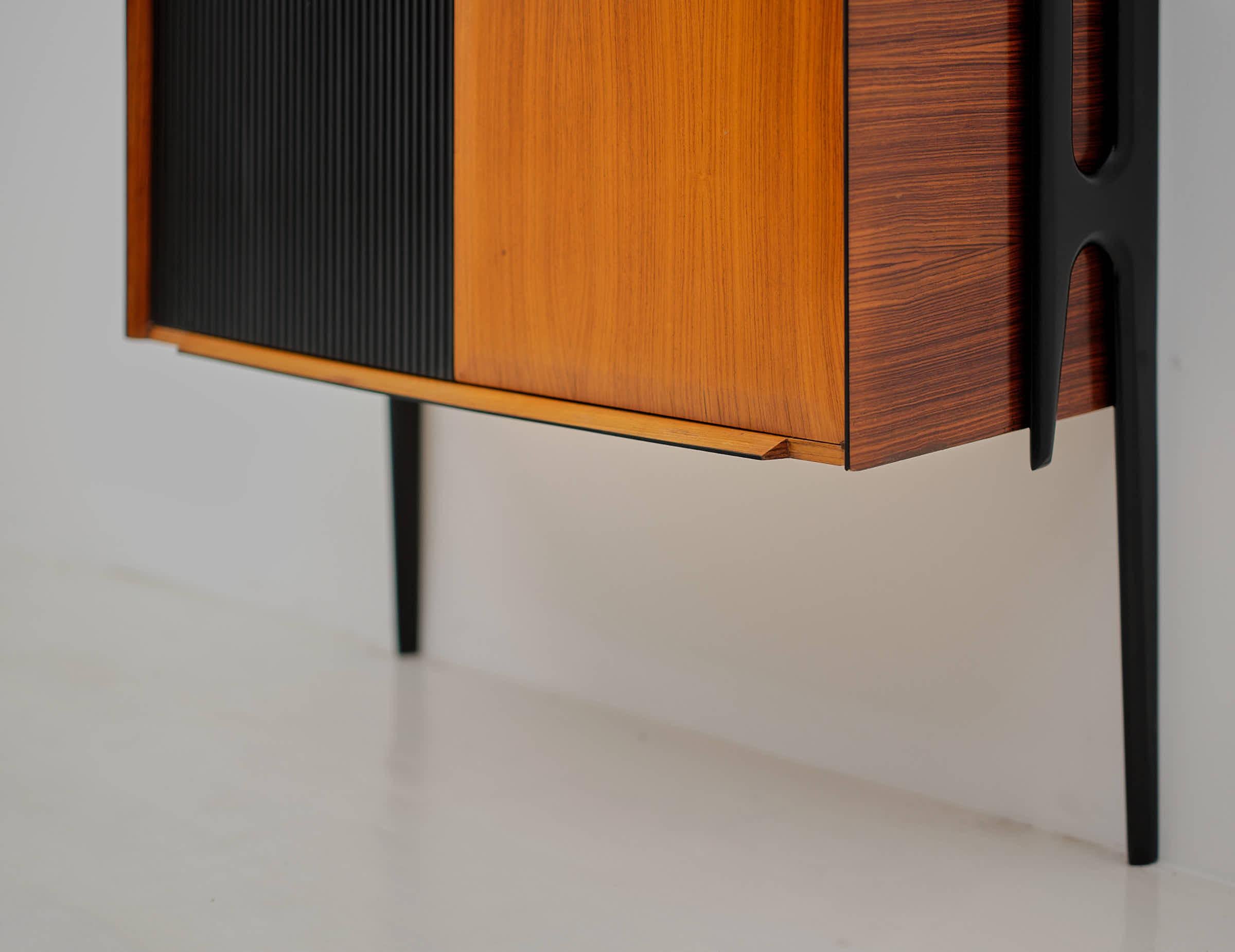 Mid-Century Modern Restored Vittorio Dassi Wall Unit - Iconic 1950s Italian Bookcase