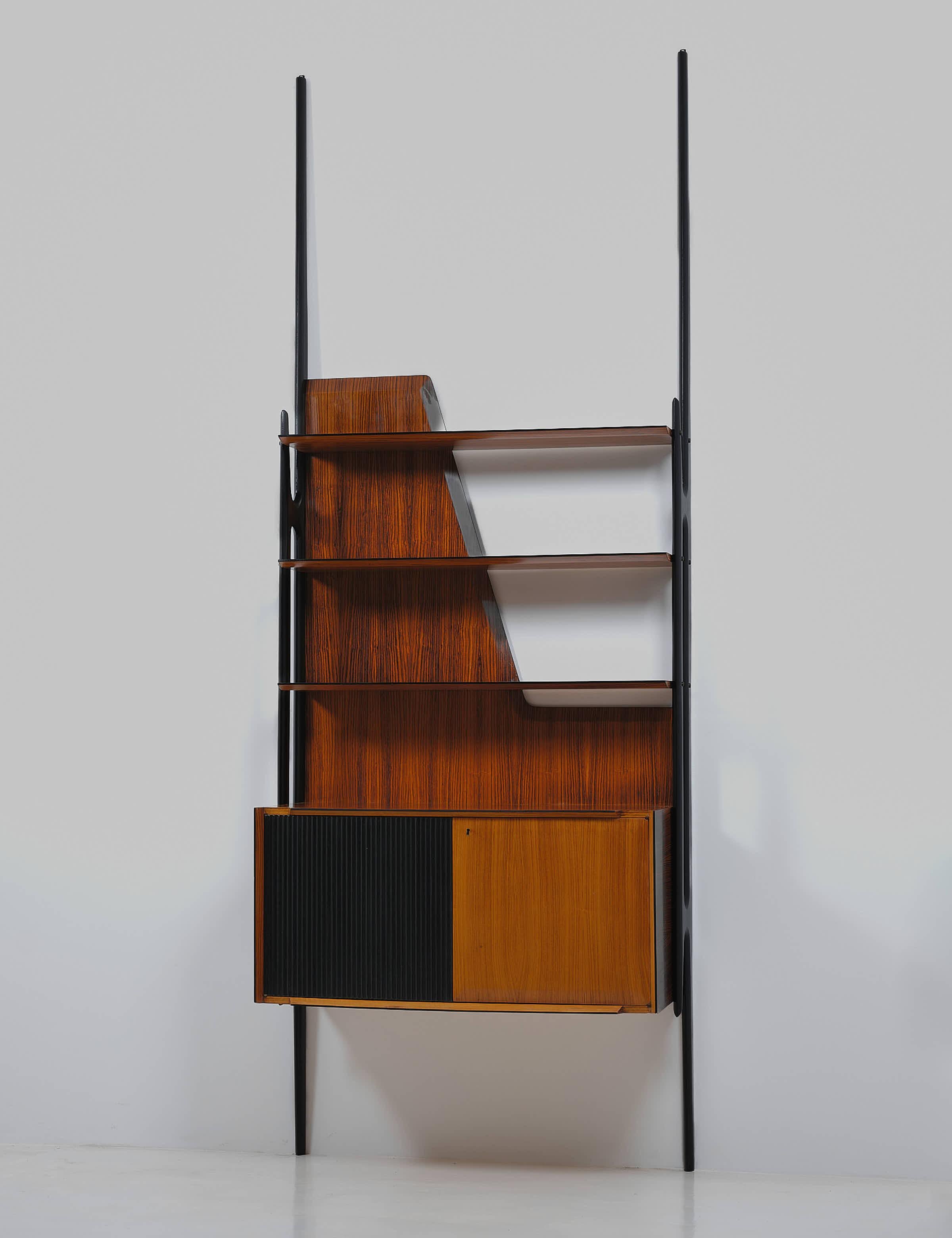 Restored Vittorio Dassi Wall Unit - Iconic 1950s Italian Bookcase 1