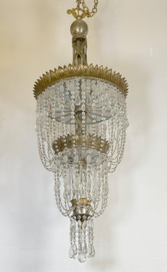 Restored Waldorf Astoria Empire Crystal 3 Tier Chandelier